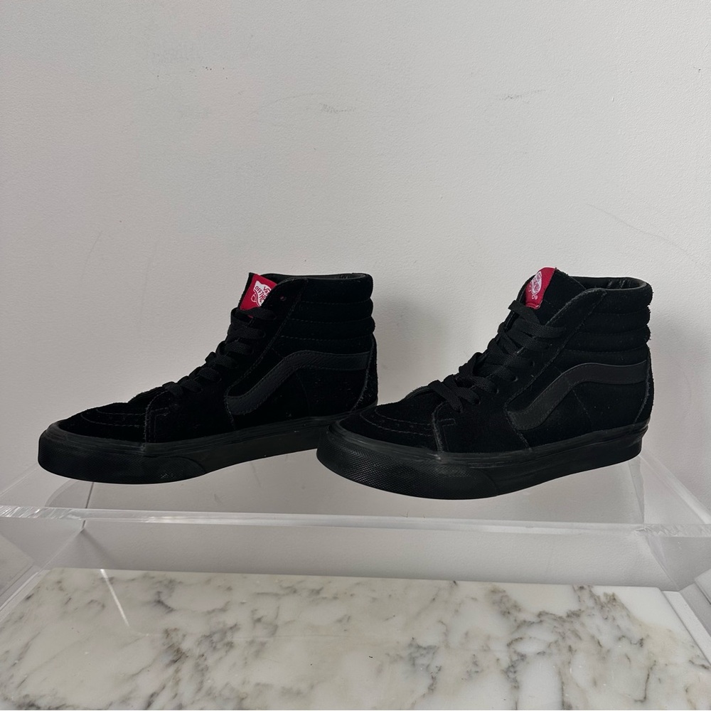 Vans SK8-Unisex Black High-Top Sneakers suede & leather size 5 men 6.5 women/men